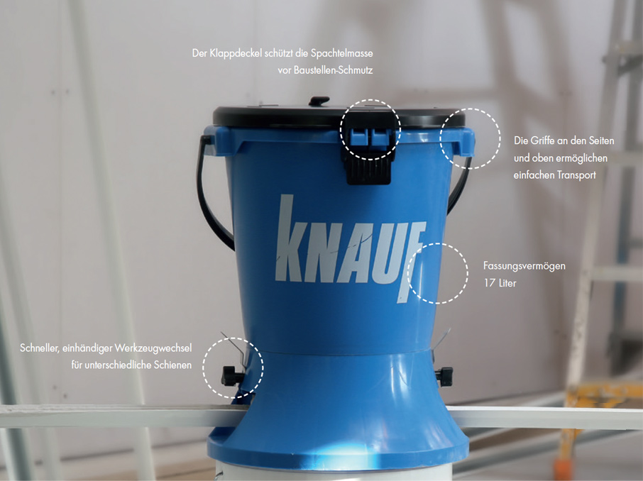 Praktische Funktionen des Knauf Hoppers